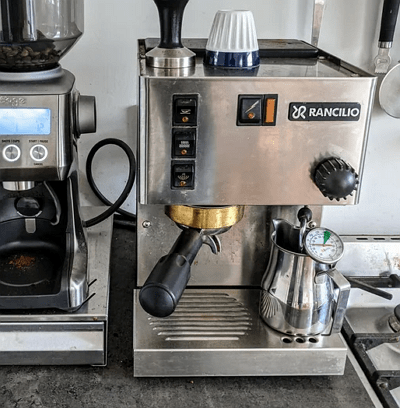 Rancilio Silvia-espressomachine voor thuis met stoompijp